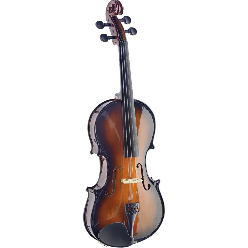 Violin - 4/4, Sunburst Solid Maple Back and Sides Black Metal Tailpiece and Tuners Violin