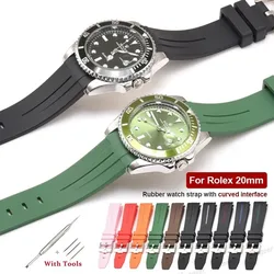 20mm 21mm 22mm High Quality Silicone Strap For GMT Ghost King Ancon Soft Rubber Sport Watch Band Wrist Bracelet with Tool