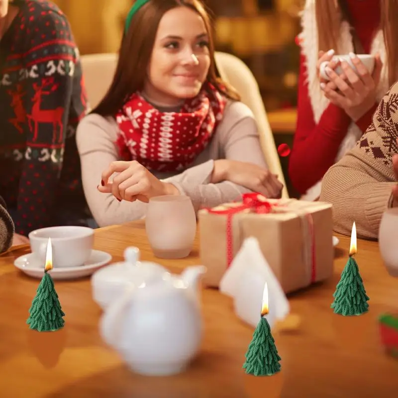 شجرة عيد الميلاد قالب شمع ثلاثية الأبعاد شجرة عيد الميلاد كوز الصنوبر قوالب شموع لصنع الشموع الراتنج صب الجص لوازم الشمع ل