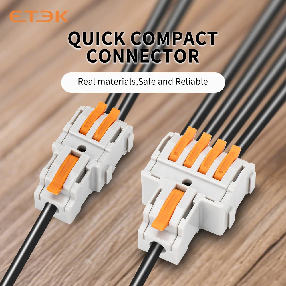 

ETEK Universal wiring mini terminal block 32A 250V wire splitter and connector quick release wire connector KV231