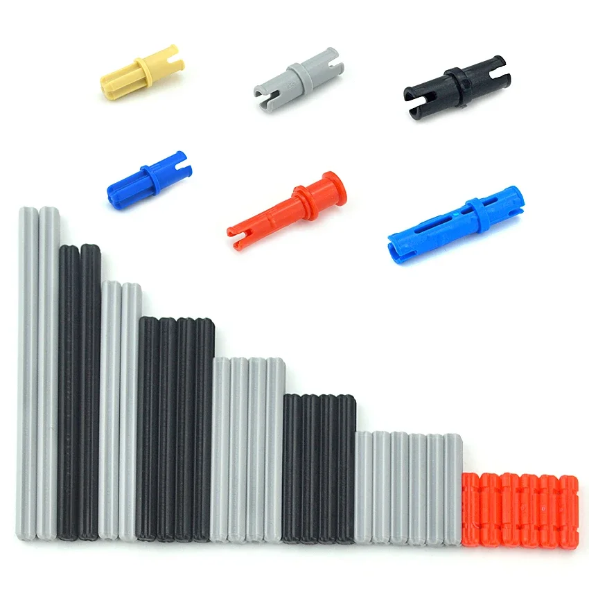 Moc Teile 650 Stück Bausteine technische Teile Getriebe Kreuz achsen Stift Auto Zug Räder LKW Zubehör Set Stecker Ziegel Spielzeug