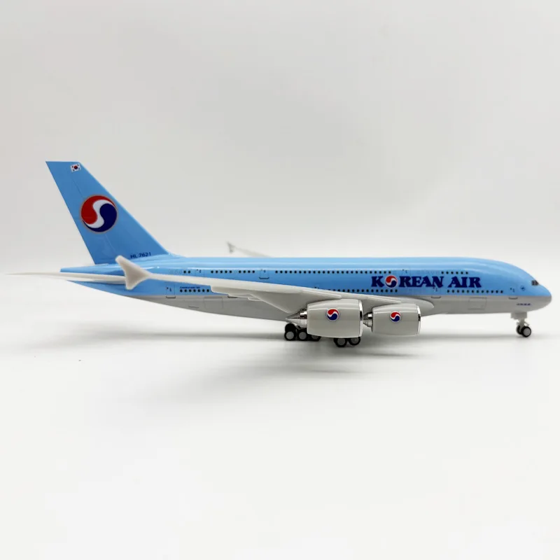 

Модель самолета A380 Korean Air в масштабе 1:250, 30 см, с подставкой, из смолы, ручная работа, детская игрушка, авиационный сувенир