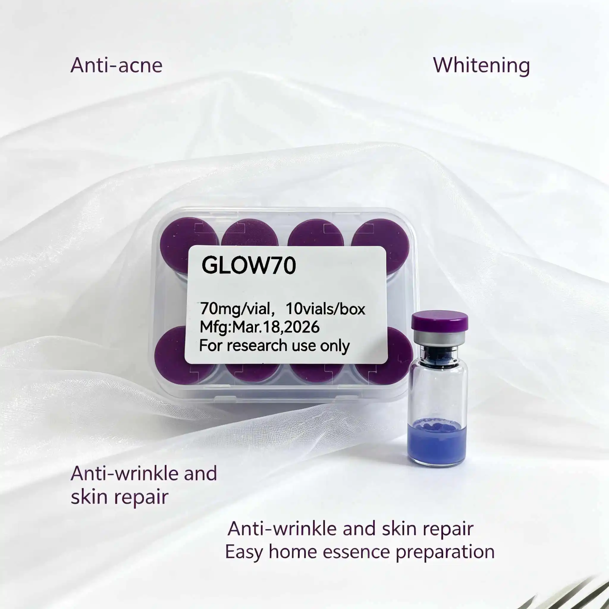 (Cap Color Varies) Liofilizado Pó Facial｜Pó Skincare｜Freeze Dried Powder Facial | Reparador De Pele