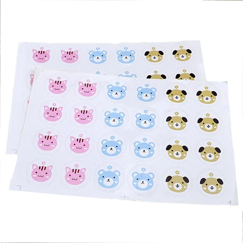 

90 шт./партия, наклейки для печенья в виде животных