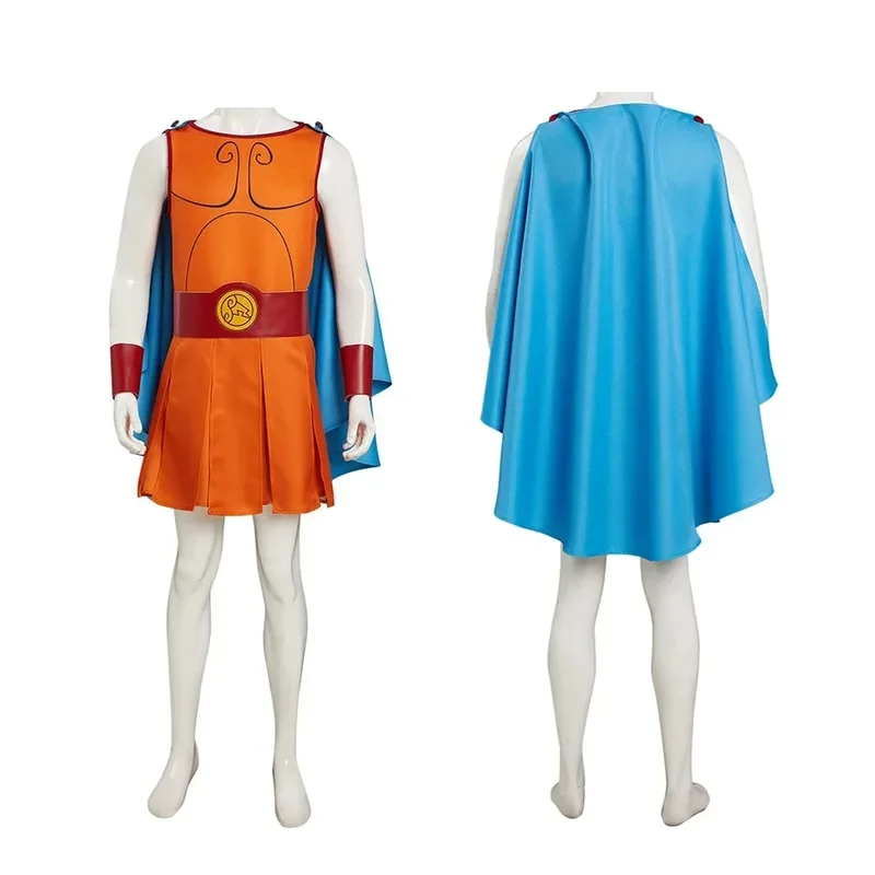 هرقل تأثيري حلي الكبار الاطفال الرجال الصبي فستان فوقي للبطل الخارق عباءة كيب هالوين كرنفال حفلة الذكور لعب الأدوار الزي البدلة