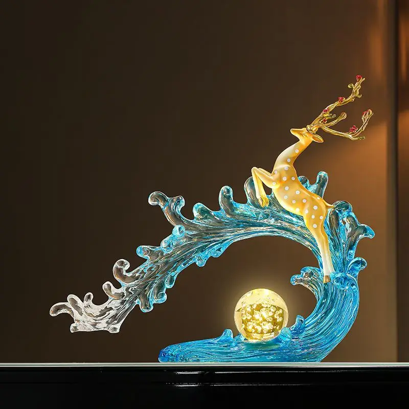 【وضع الأرضية】زخرفة زخرفية لخزانة النبيذ المزدهرة، خزانة تلفزيون مدخل غرفة المعيشة الفاخرة الخفيفة #1