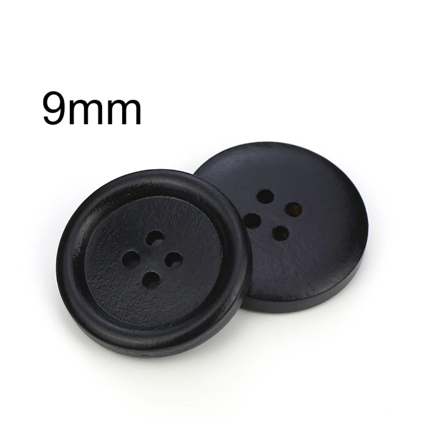 9mm-30.5mm Dia.Wood Buttons Scrapbooking 4 Holes Round Buttons for DIY Craft Handmade Clothing Sewing Garment Accessories 100PCs