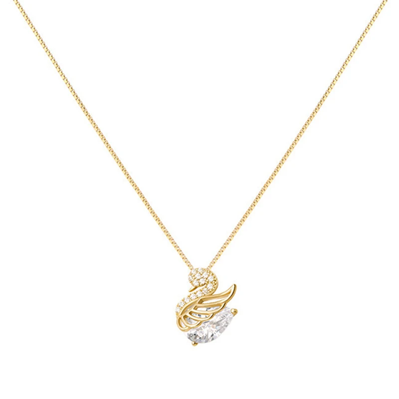 Halskette aus S925-Sterlingsilber, vielseitiger kleiner Schwan, heller Luxus-Nischendesign, High-End-Schmuck für Freundin – Detail 4