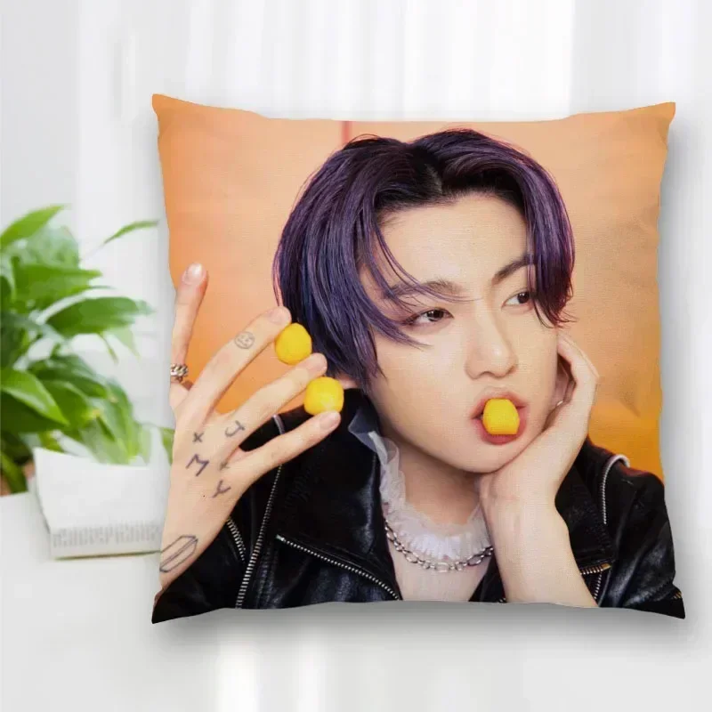 New Pillow Slips Jungkook Pillow Covers Bedding Comfortable Cushion/Good For Sofa/Home/Car High Quality Pillow Cases