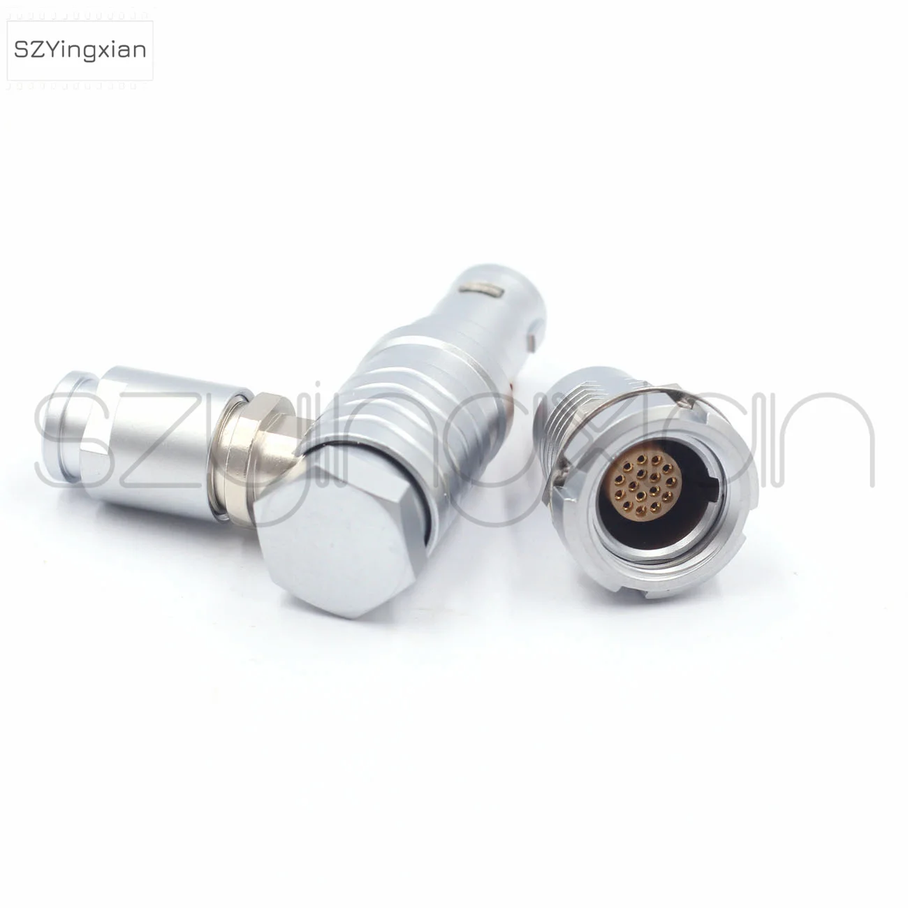 FHG/ECG EGG Socket 1B 16 Pin 90 Degree Aviation Metal Circular Beauty Device Connector Push-Pull Self-Locking Right Angle Plug