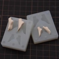 Clay Doll Feet Silicone Mould Polymer Clay Q Version Feet Mold Feet Clay Mold Doll Body Mold with 2 Different Size
