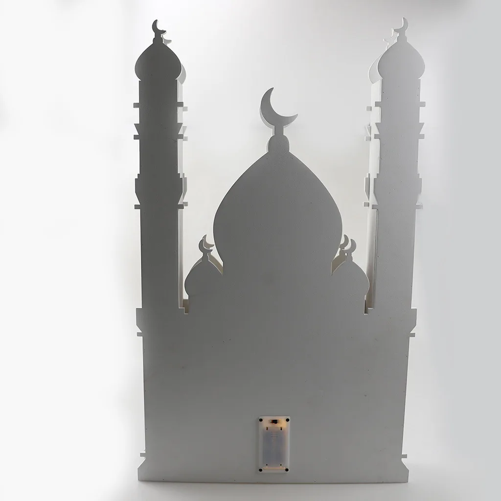 Ramadan Advent Calendar with Drawer Box Wooden Castle Calendar Cabinet For Eid Mubarak Ramadan Kareem Muslim Party Decoration