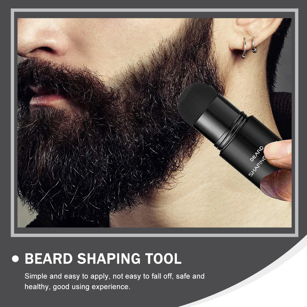 Mini cepillo en polvo para espesar la barba, utensilios de relleno duraderos para dar forma, corrector masculino de plástico Premium