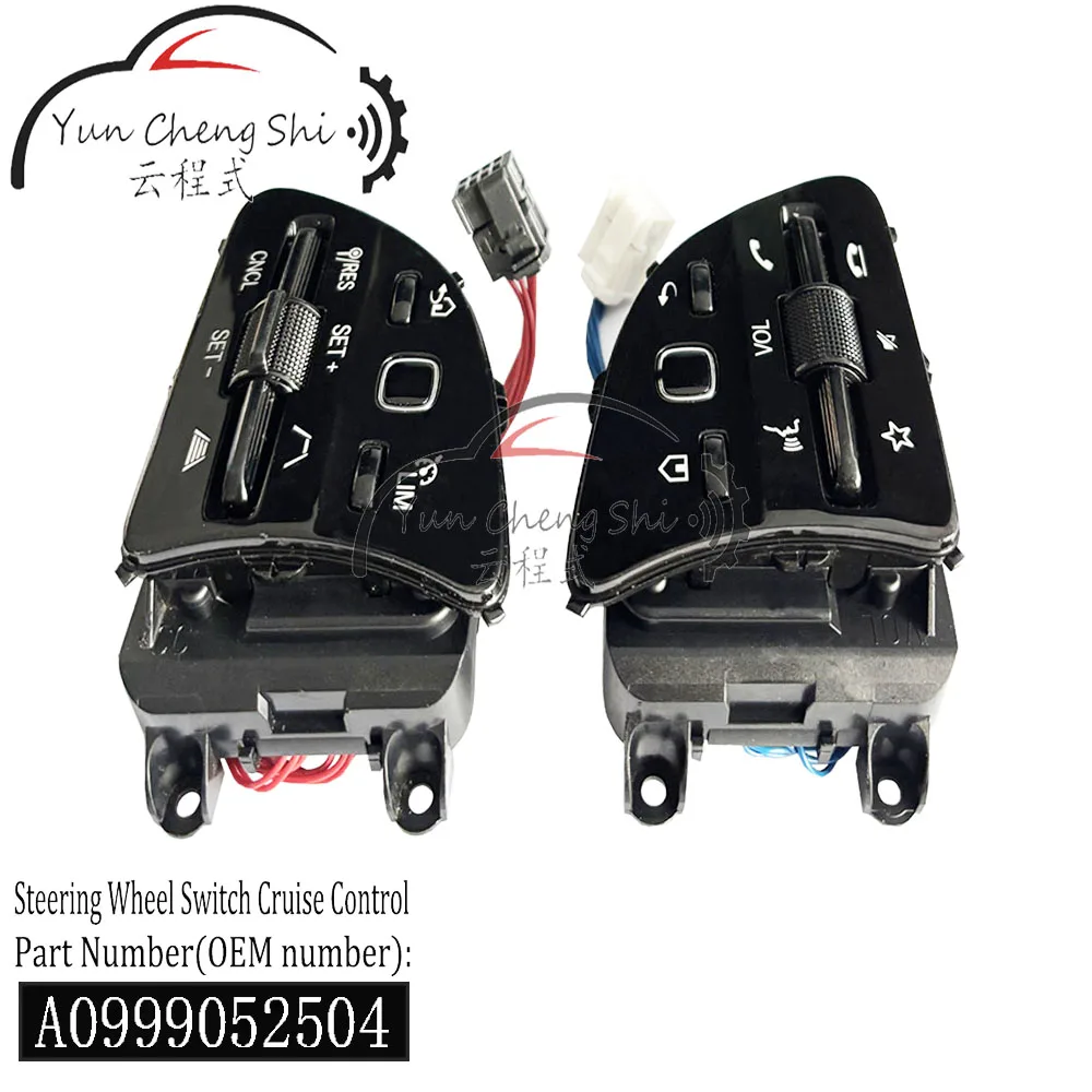 Black Steering Wheel Multifunction Button A0999052504 for Mercedes Benz (Left-Hand Drive)