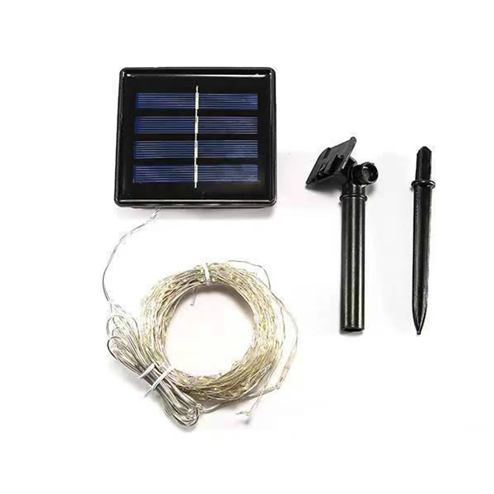 

Светодиодные солнечные гирлянды на медной проволоке, 8 режимов, 16,4 фута, высокая яркость, для газона и улицы