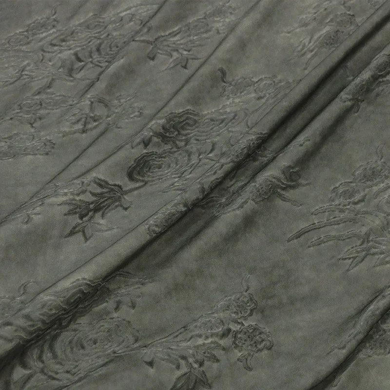 

Artistic silk jacquard dirty dyeing art fabric a niche design