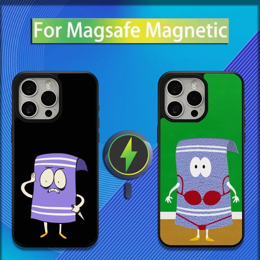 S-South Park T-Towelie Phone Case For iPhone 16,15,14,13,12,11,Plus,Pro,Max,Mini Magsafe Magnetic Wireless Charging