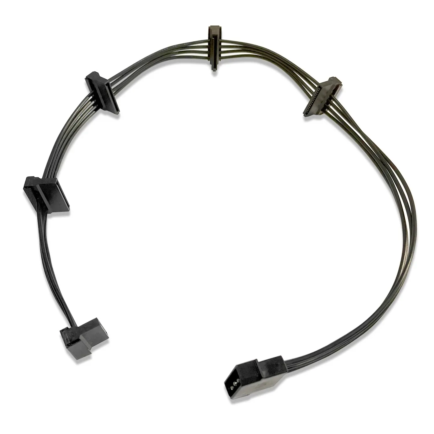 TEUCER 1 to 5 SATA 15Pin Hard Drive Power Supply Splitter Cable Cord 1 Male To 5 4PIN Extension Power Cord for DIY PC Sever image 5