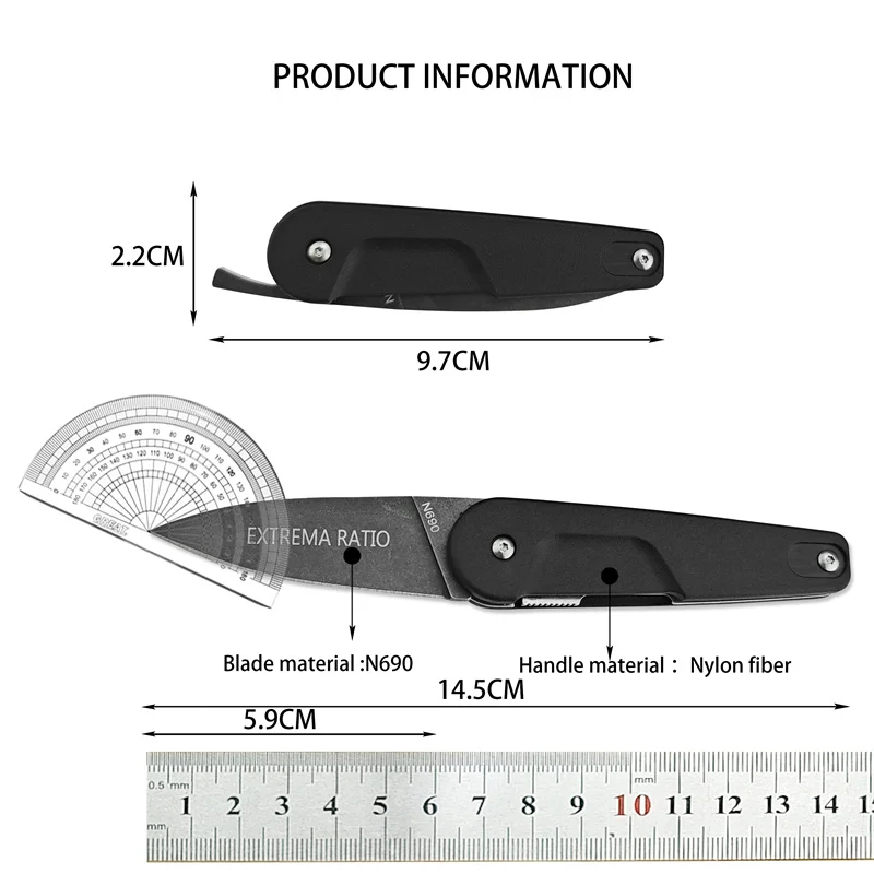 New BDOR folding knife, outdoor tactical hunting self-defense rescue EDC tool, G10 handle D2 processing, gift series