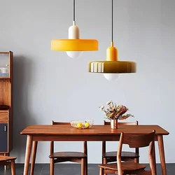 35cm LED Glass Pendant Light Nordic Restaurant Vintage Chandelier Modern Lamps for Living Room Colorful Home Decor Fixtures