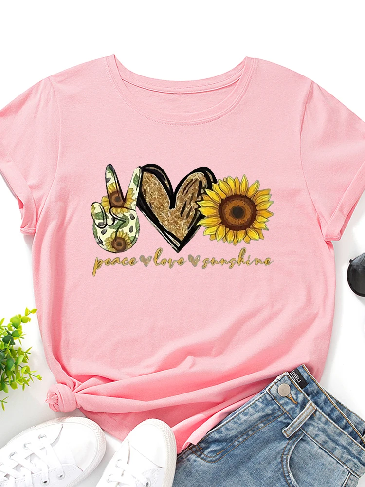 レディース コットン Tシャツ ルーズフィット 半袖 ラウンドネック プリント ストリート スタイル 夏 薄手 カジュアル 快適 トップス