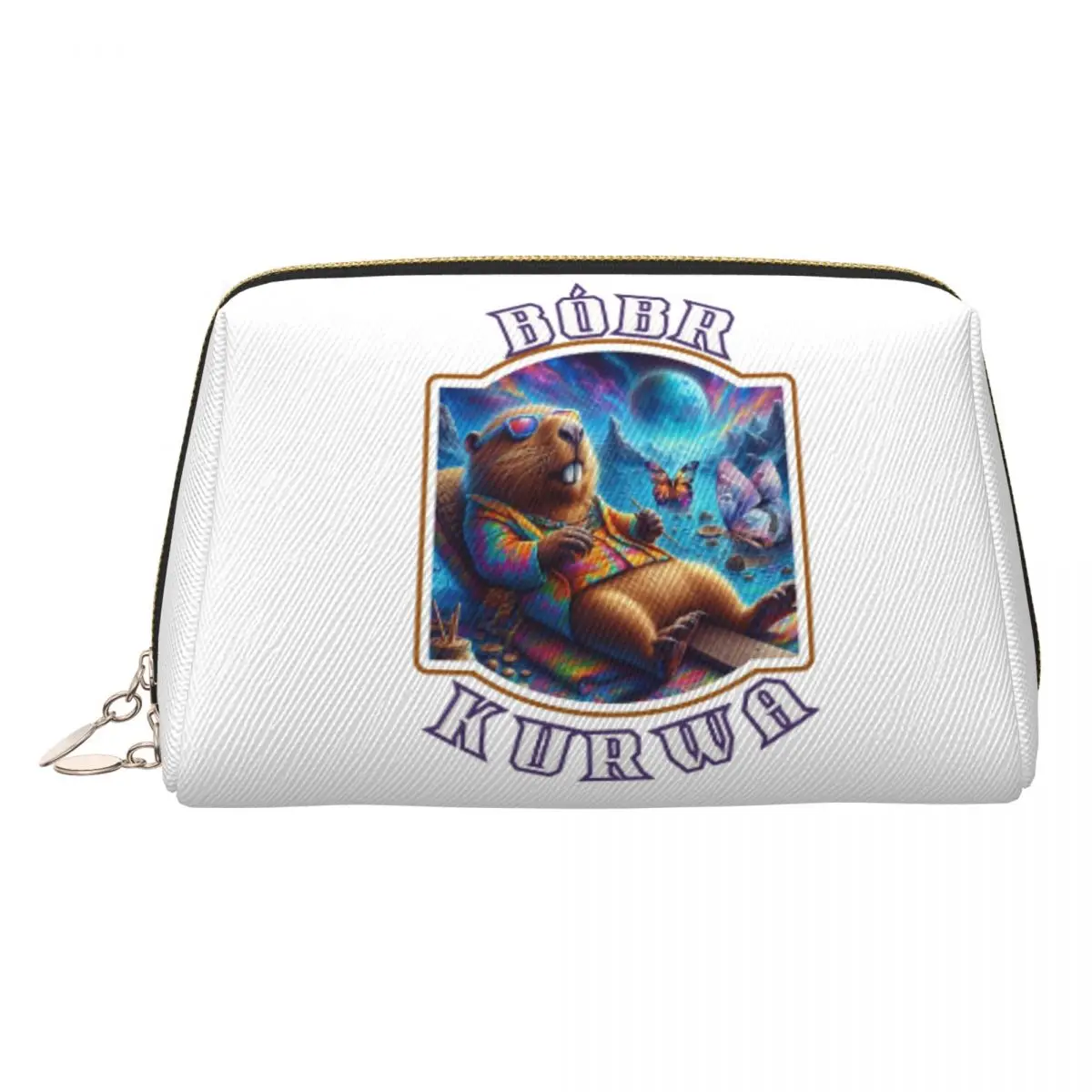 

Bober Bbr Beaver Women Cosmetic Bags Travel Makeup Organizer Pouch Toiletry Storage Dopp Kit Case