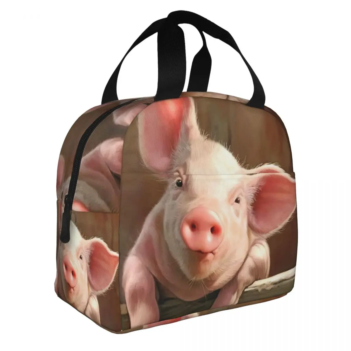 

Pig Face Lunch Bento Bags Portable Aluminum Foil thickened Thermal Cloth Lunch Bag for Women Men Boy