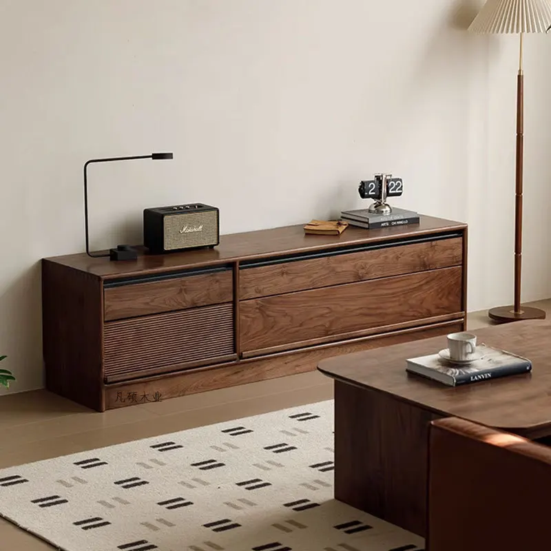 

Customizable North American Black Walnut Solid Wood TV Cabinet