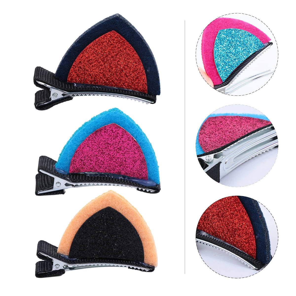 

3D Cat Ear Hairpin Glitter Kids Hair Accessories Cute Cat Ear Headdress Fashion Hair Clips For Children