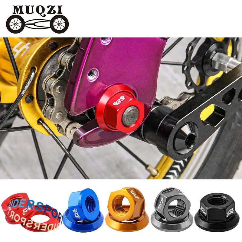 MUQZI 1-4Pcs Bike Aluminum Alloy Bolt 3/8 Hub  Nut Flange Before Rear Wheel Lock Screw MTB Road Bike Folding Bicycle