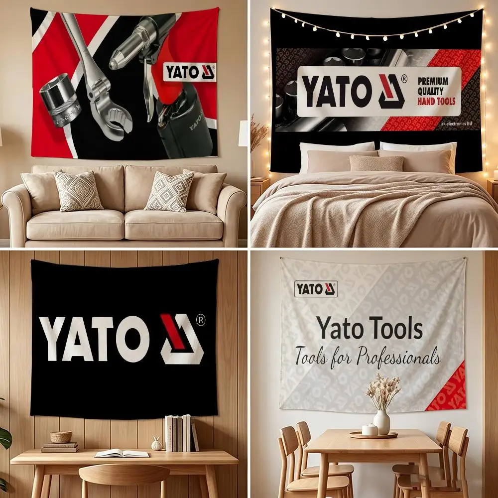 Y-YATO Tapestry Custom Living Bedroom Party Dormitory Interior Wall Bohemian Decoration Attached Clip