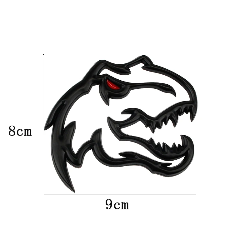 Auto Metall Tyrannosaurus Rex Velociraptor Raptor Dinosaurier Logo Stamm Körper Abzeichen Emblem Aufkleber Tier Styling Aufkleber Zubehör – Detail 5