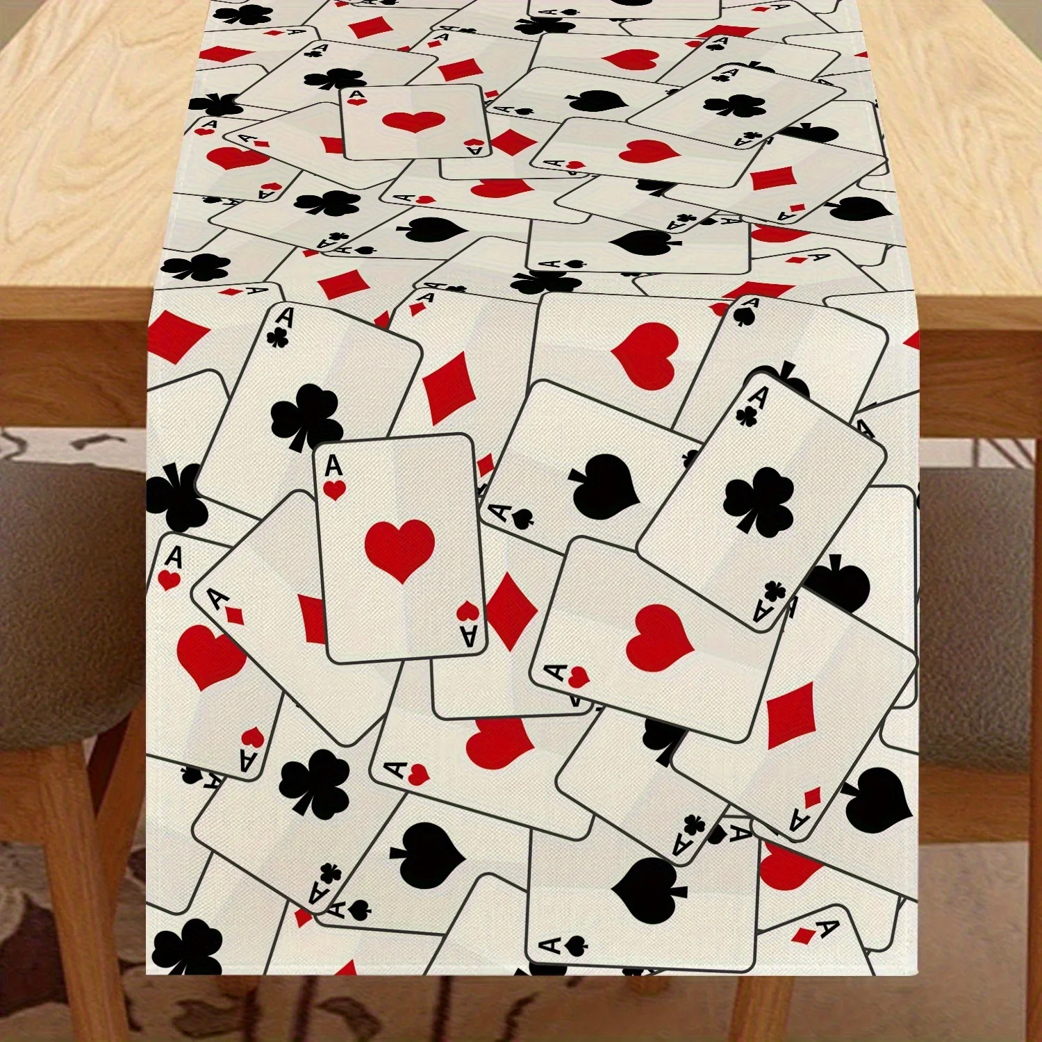 corredor-de-mesa-de-poquer--design-bold-blackjack-e-ace-of-hearts--decoracao-para-texas-hold'em-festas-de-cassino-e-noites-de-poquer-em-casa