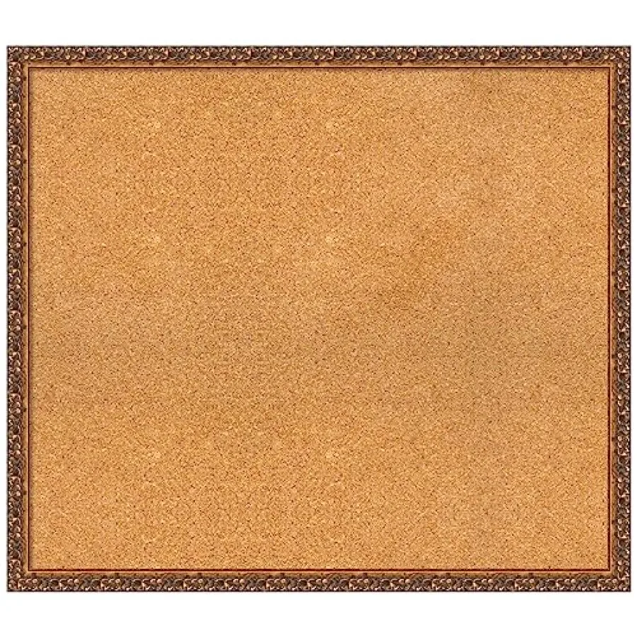 

Натуральная пробковая доска для стен 28x32, доска для заметок с бронзовой рамкой, большая пробковая доска для офиса и дома, традиционный декор для организации пространства