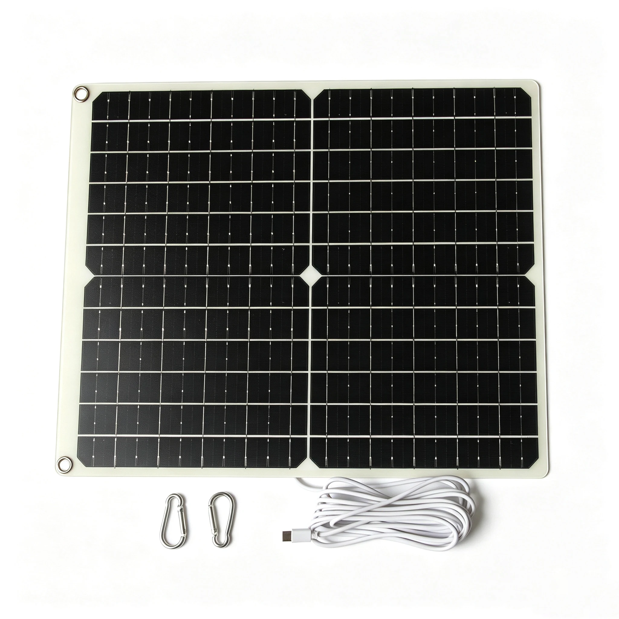 50W 12V Solar Charging Panel for Outdoor Surveillance Courtyard Lights Water Pump Solar Charger for 9-12V Batteries System