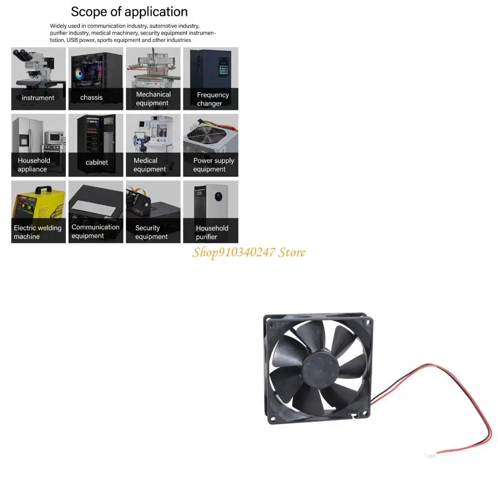 

Q22A 90 мм 24 В 0,2 А охлаждающий вентилятор с двумя шарикоподшипниками 9025 2PIN XH2.54 для ПК с 3D-принтером