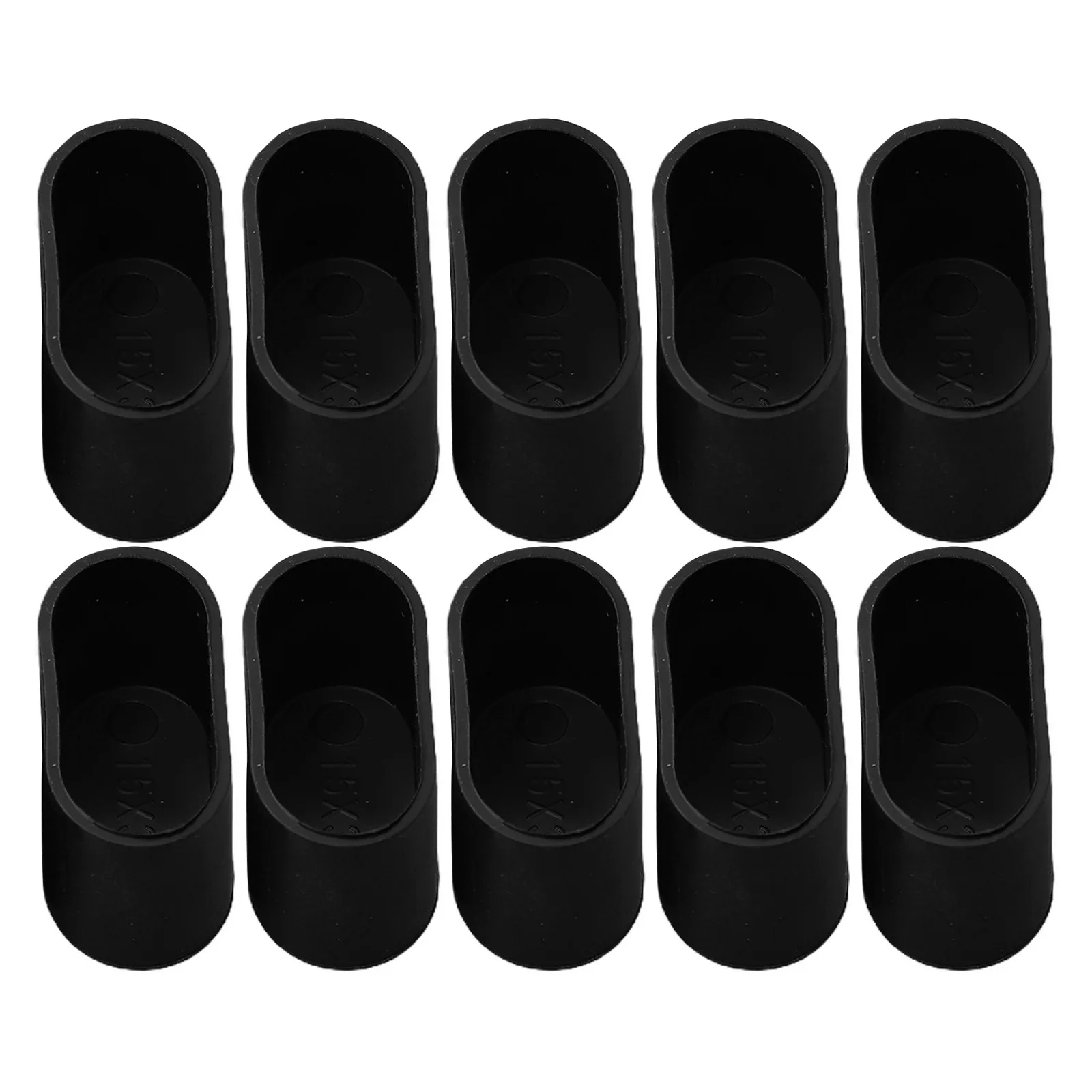 

Set of 10 Rubber Like PVC Oval Chair Leg Covers for Furniture Legs Protecting Hardwood Wood Vinyl and Tile Flooring