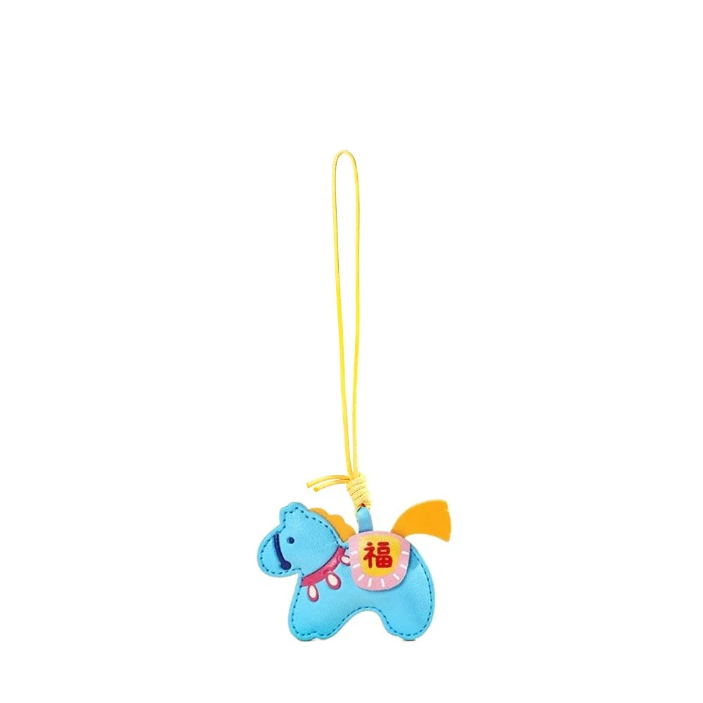 

Cartoon Horse Keychain 2026 Year of Horse Leather Zodiac Pony Bag Hanging Chinese Zodiac Horse Ornament Horse Pendant Home Decor