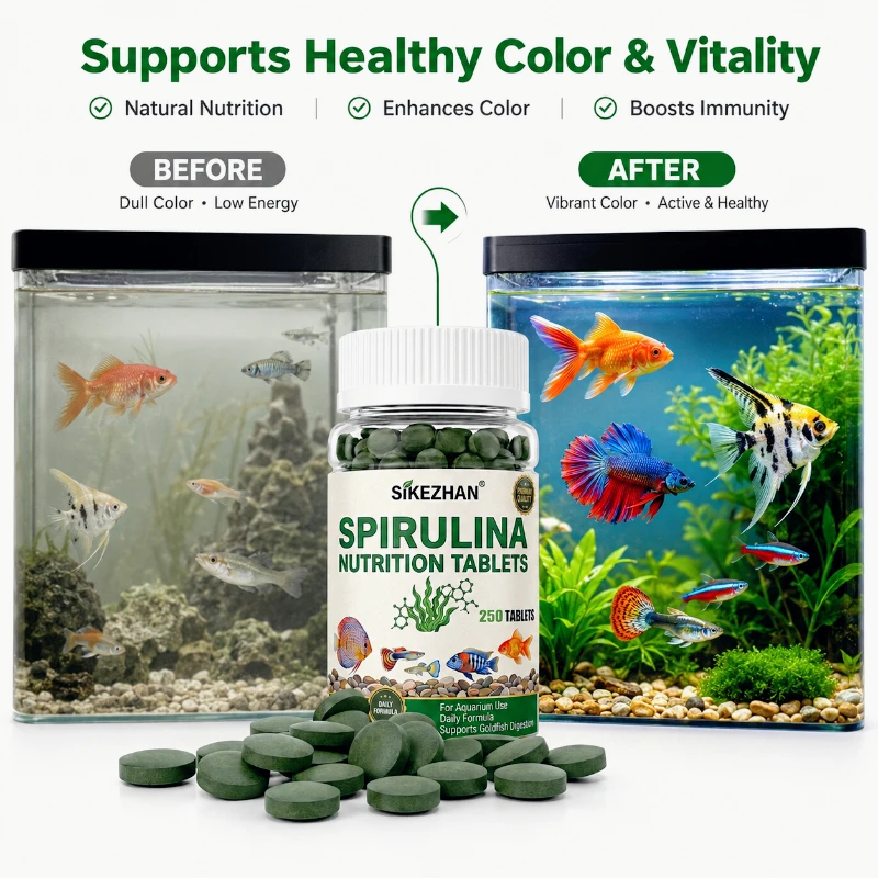 Natural Spirulina Algae Tablet - đánh giá và giá Fish Food Flake