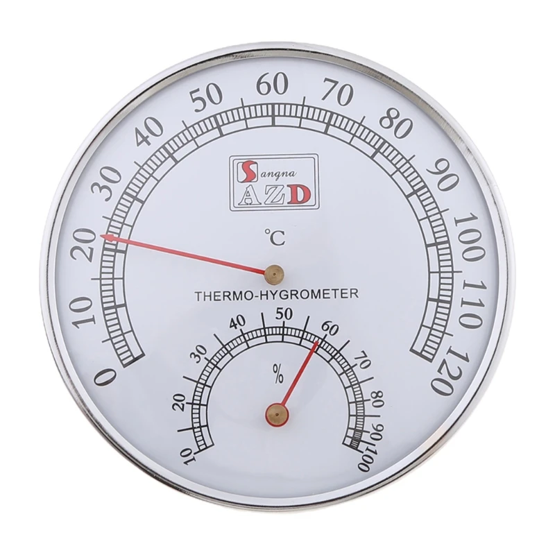 New Sauna Thermometer Stainless Steel Case Steam Sauna Room Thermometer Hygrometer Bath And Sauna Indoor Outdoor Used 0-120℃