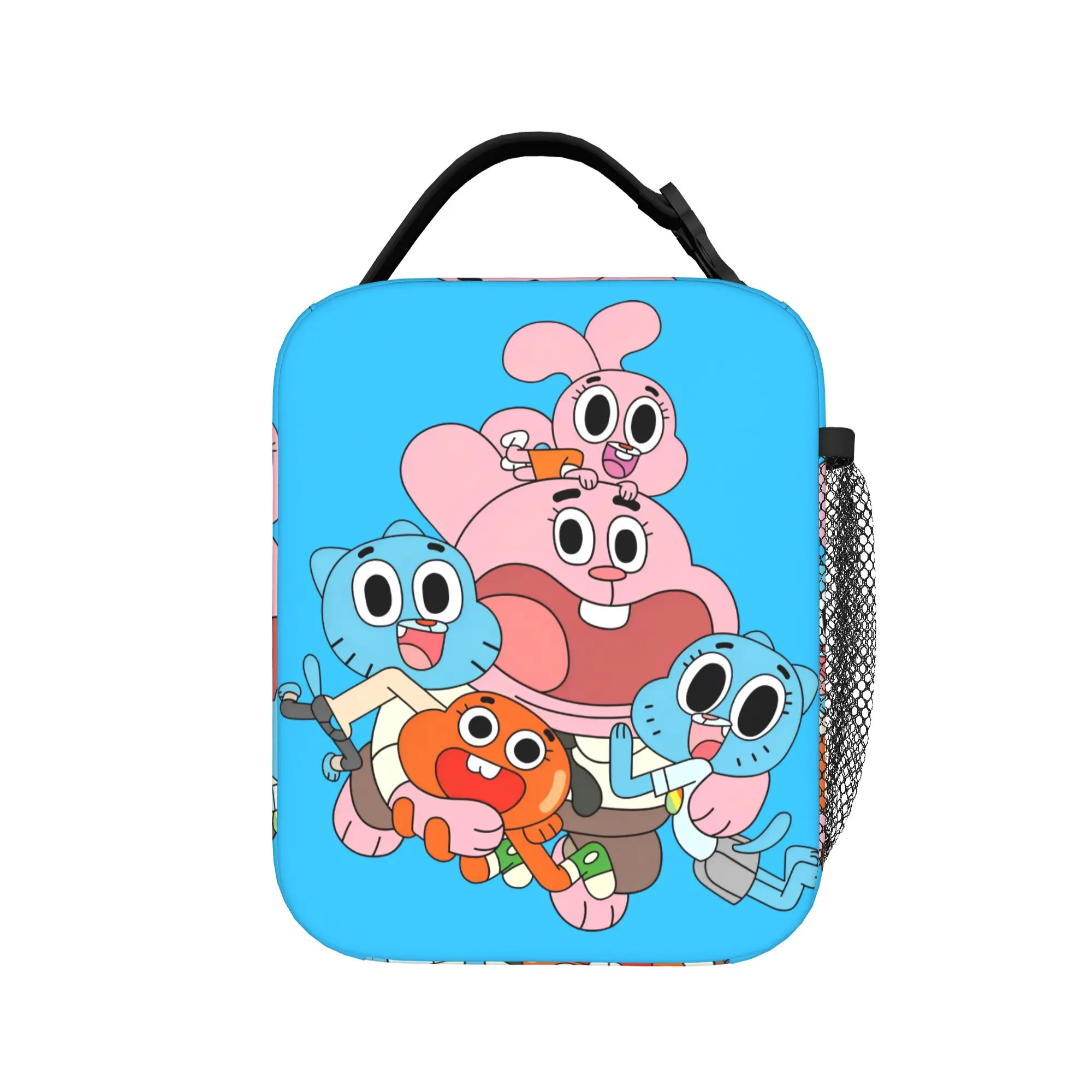Gumballs  Cartoon  Insulated Lunch Bags Cooler Bag Reusable,Meal Container Video Game High Capacity Tote Lunch Box for Men Women