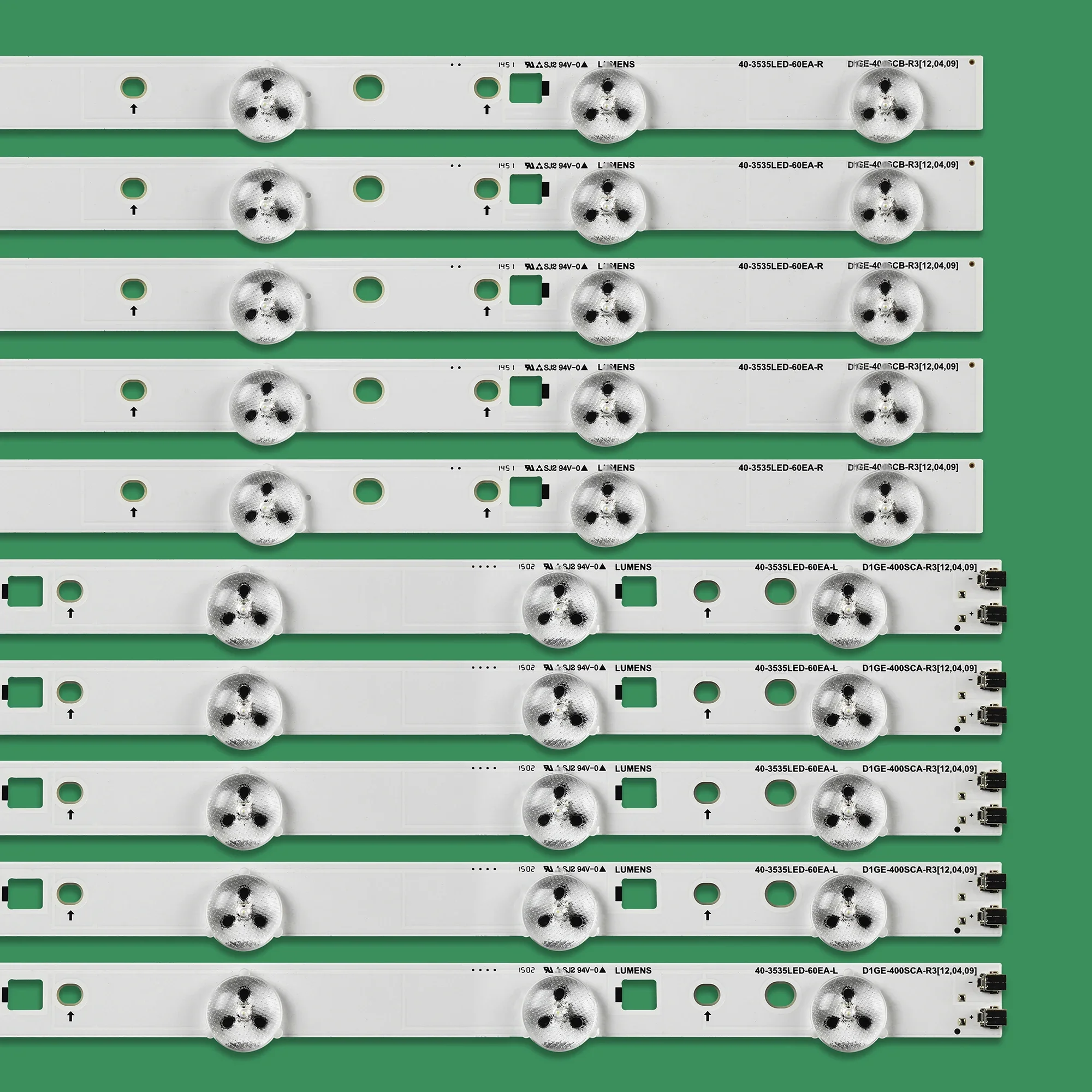 Tira CONDUZIDA para UA40EH5080R UE40EH5000W 40-3535LED-60EA-L/R D1GE-400SCA-R3 D1GE-400SCB-R3 2012SVS40 3228 LEFT06/RIGHT06 UA40EH5000