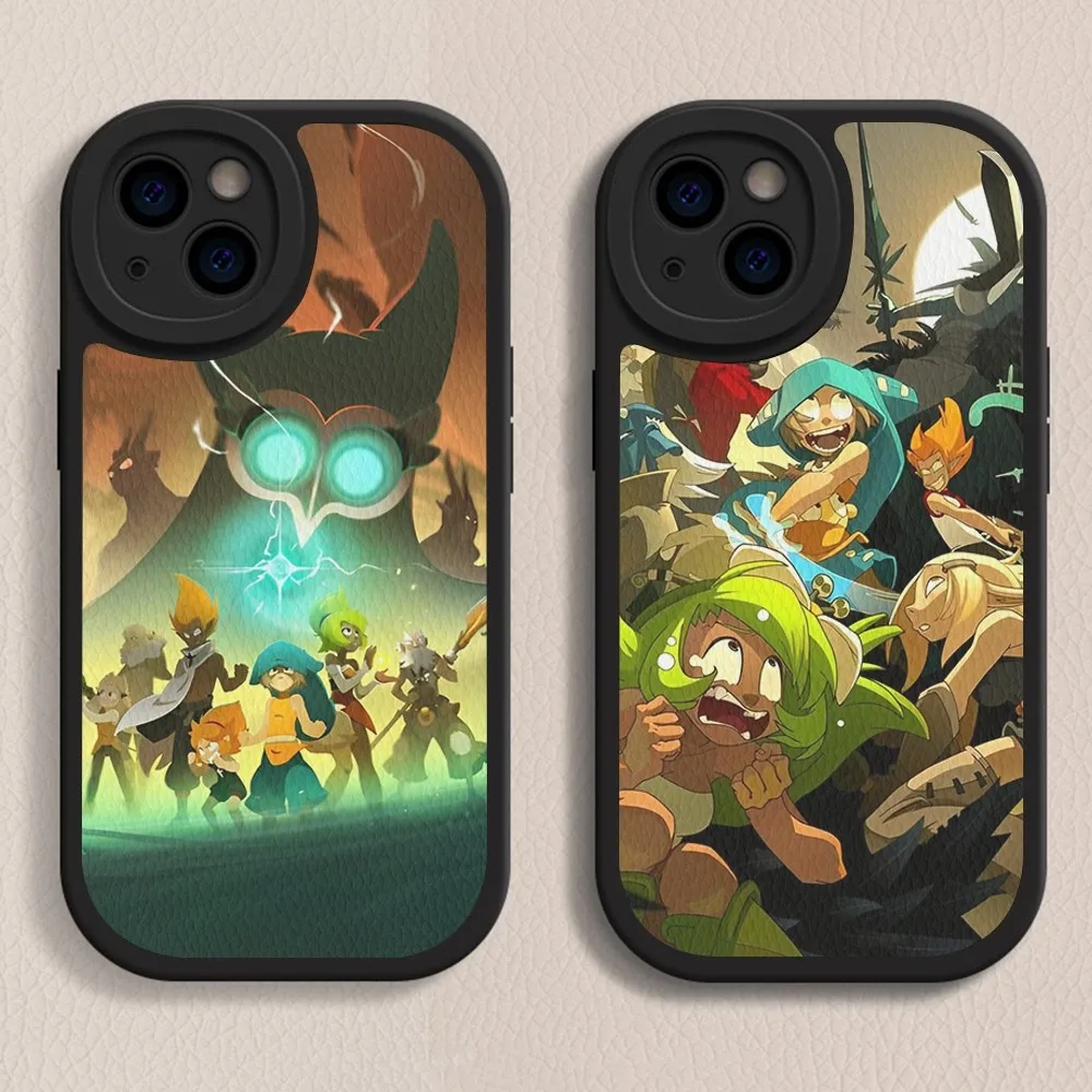 W-wakfu Game Phone Case Hard Leather For iPhone 14 13 12 Mini 11 14 Pro Max Xs X Xr 7 8 Plus Fundas