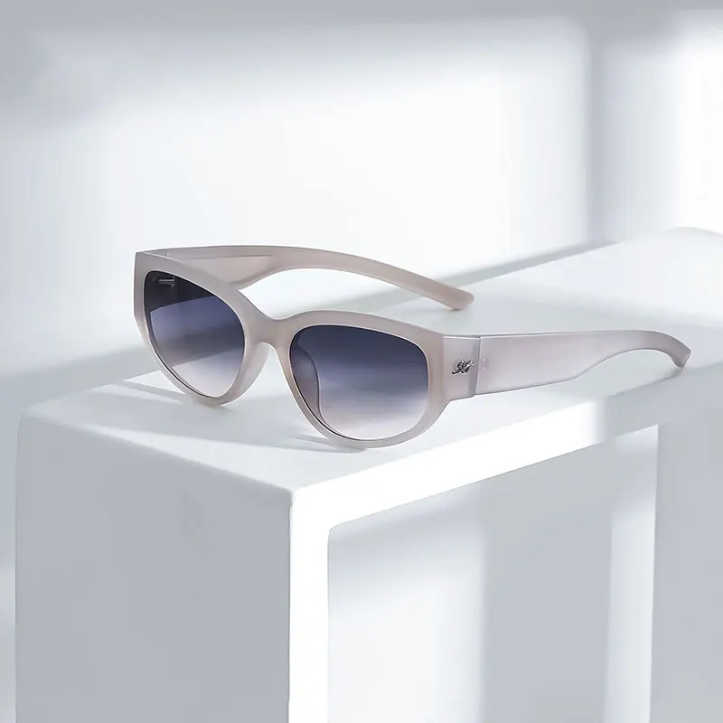 

Women Oval Acetate Sunglasses Designer Vintage Fashion Eyewear Popular Trend UV400 Protection Ladies Daily Outdoor Glasses