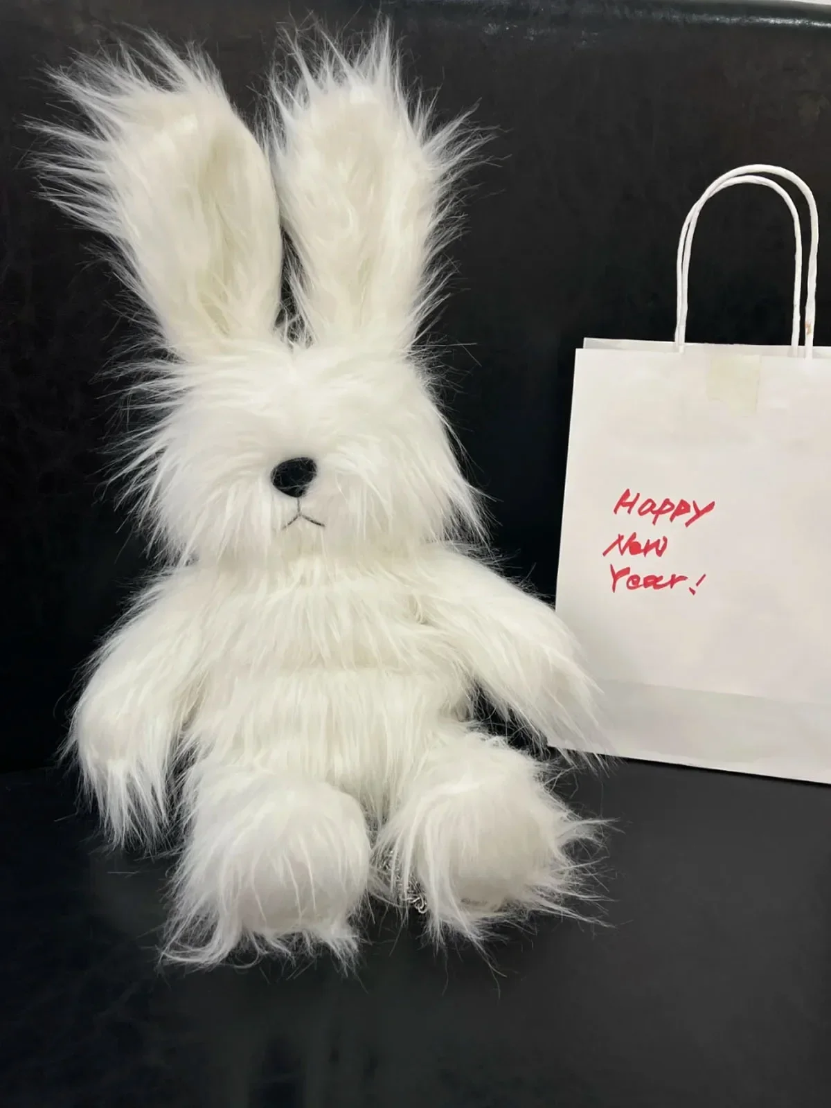 

Cute long-haired rabbit jewelry backpack