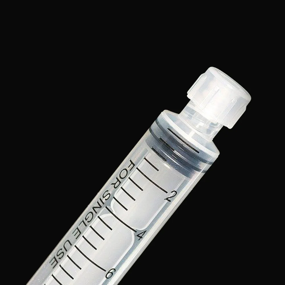 100/200pcs Unsterilized Transparent PP Plastic Dispensing Needle Barrel Plug,Threaded Syringe Cap