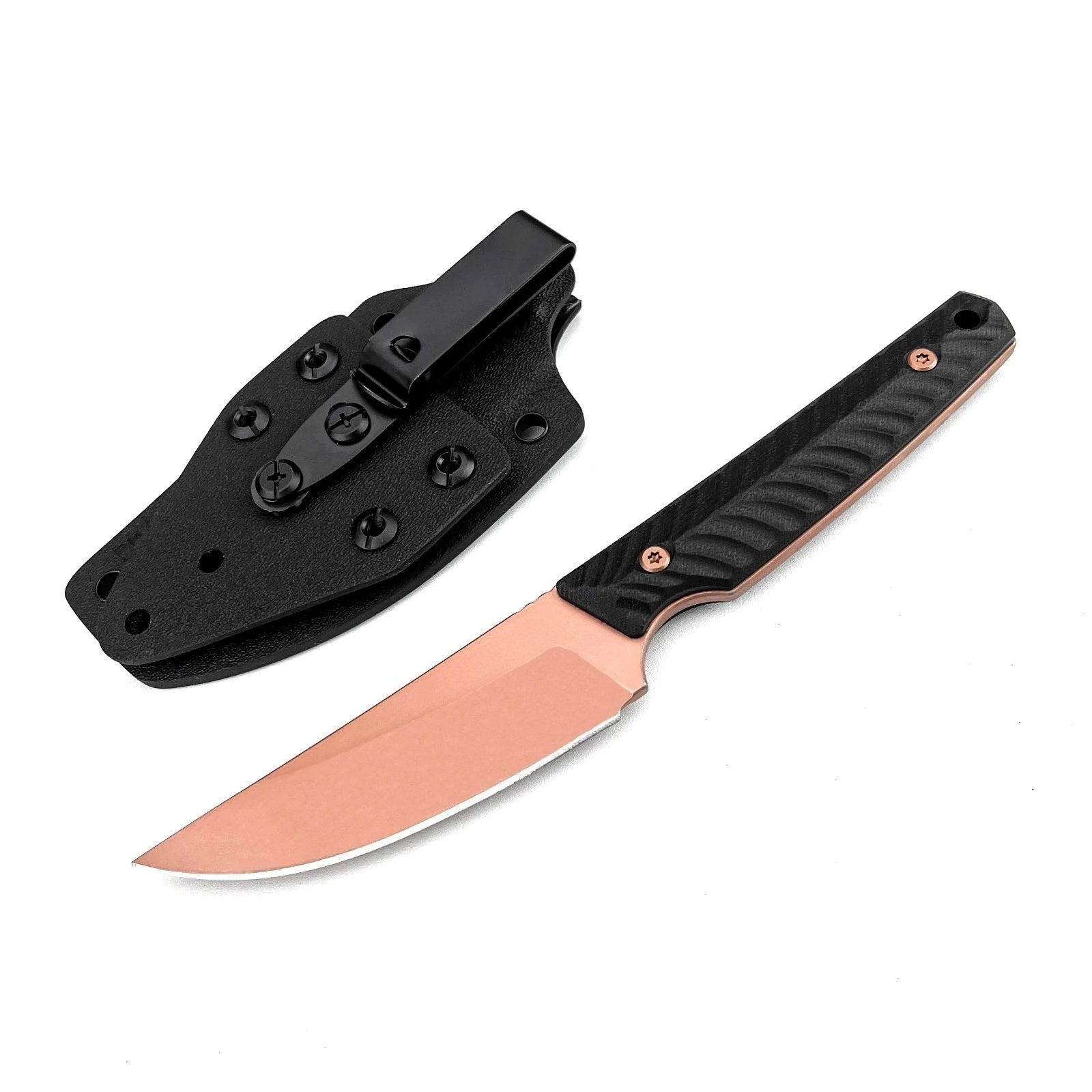 

8Cr13Mov Steel Blade EDC Fixed Knife Full Tang with Kydex Sheath for Hunting & Outdoor G10 Handle Jungle Survival Knives