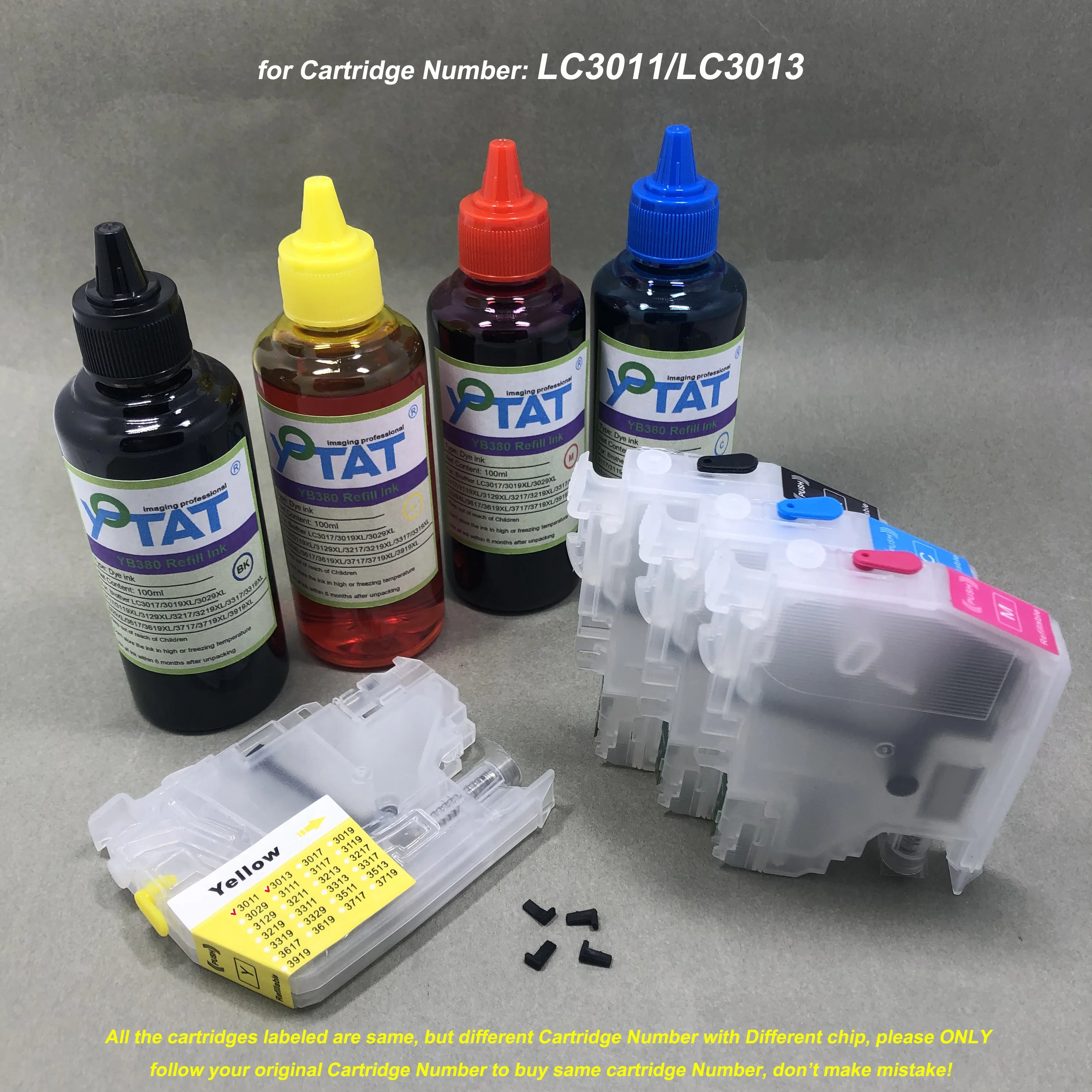 

LC3011 LC3013 Empty Refillable Ink Cartridge Dye Ink for Brother MFC-J491DW MFC-J497DW MFC-J690DW MFC-J895DW