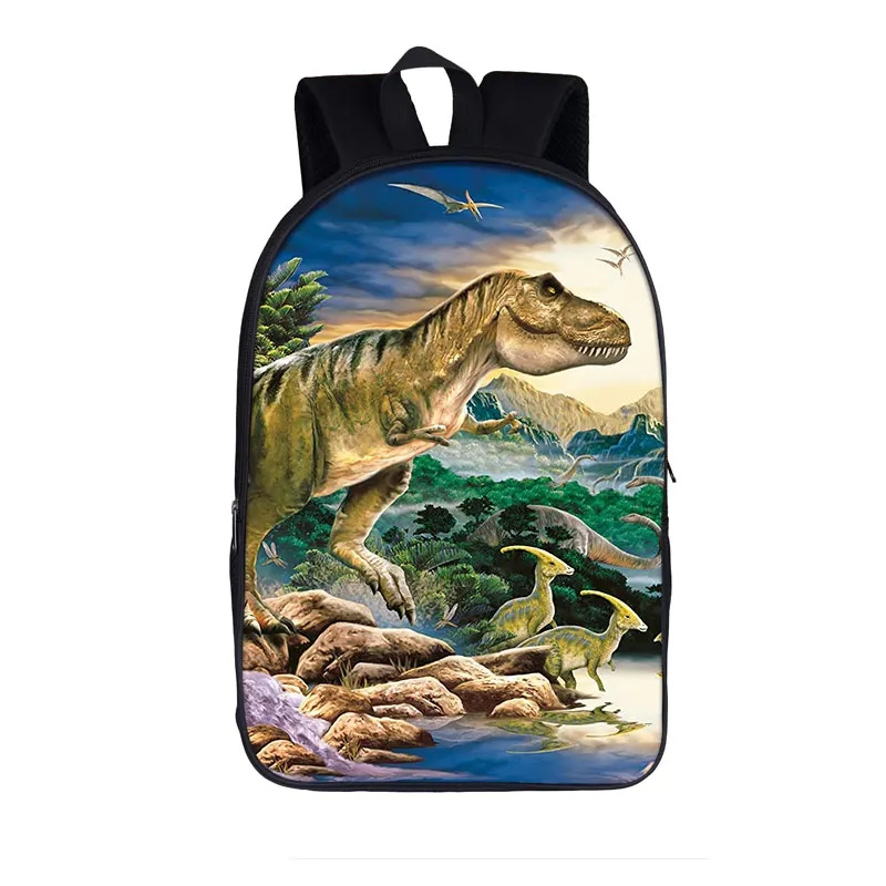 Dinosaur Jurassic Backpack for Teenage Boys Girls Children School Bags Kids School Bags Women Men Daypack Backpacks 16 Inches