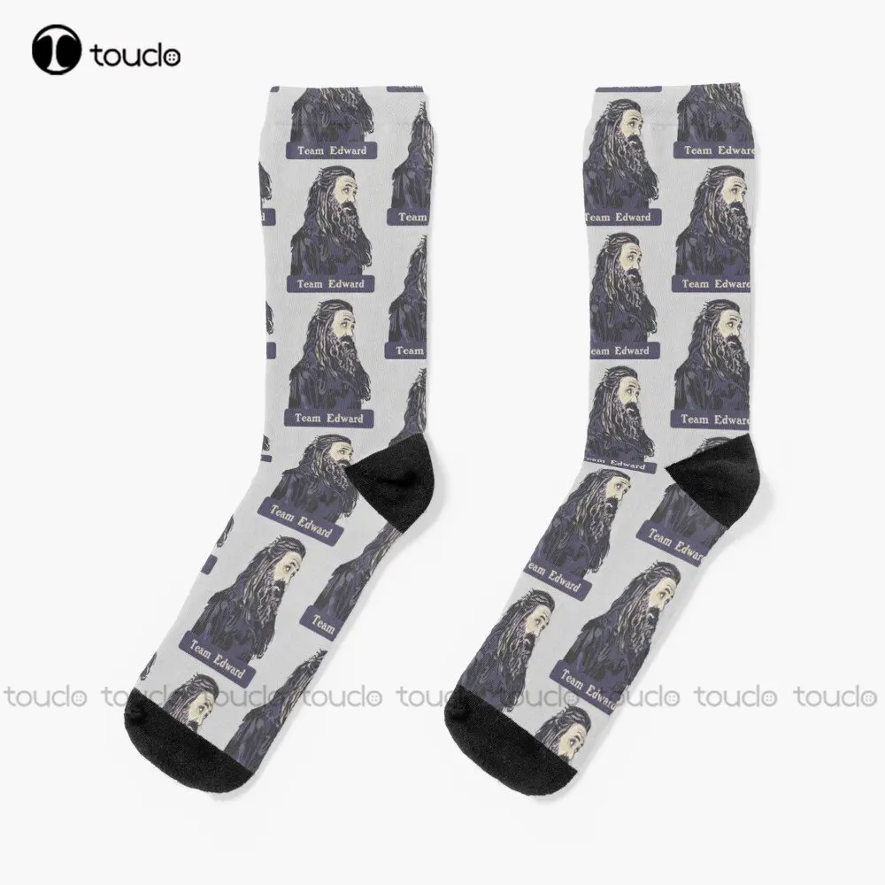 Team Edward Teach (Blackbeard) Our Flag Means Death Socks Mens Funny Socks Christmas New Year Gift Custom Gift Streetwear Funny